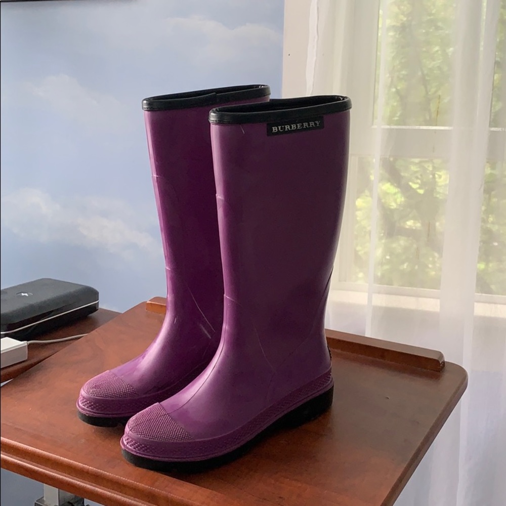 Burberry rain boots